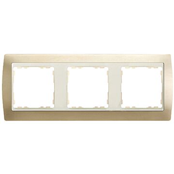 Marco para 3 elementos cava mate interior marfil simon 82