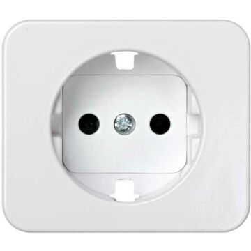 Tapa con dispositivo de seguridad para la base de enchufe schuko blanco simon 75