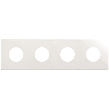 Marco estética mínima para base schuko clean para 4 elementos blanco simon 270