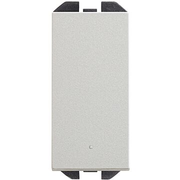 Interruptor unipolar pulsante 10ax 230v~ de tecla estrecha con sistema de embornamiento rápido aluminio simon 270