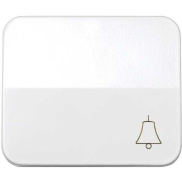 Tecla individual con grabado campana para pulsador blanco simon 75