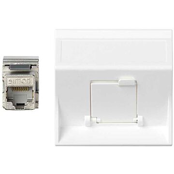 Placa v&d inclin.cg+1rj45 cat.6a ftp bl.