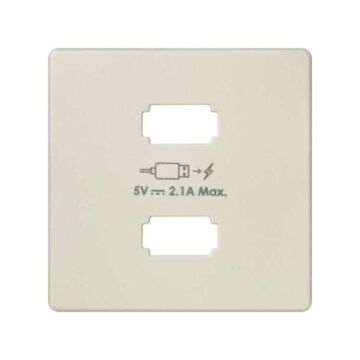 Placa cargador simon 82 2xusb 5v dc 2,1 tipo a marfil