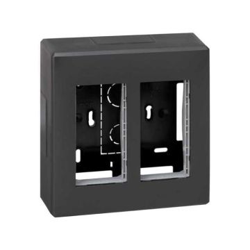 Caja pared superficie 2 mód. dobles gf.
