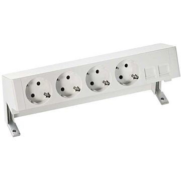 Kit sobremesa, 4 schuko, 2 vent.rj45,bl