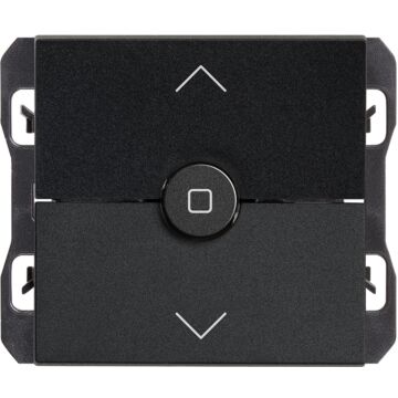 Interruptor para persianas 230v~ con 3 posiciones: subida, bajada y paro negro mate simon 270