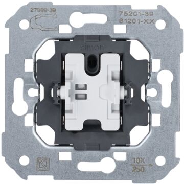 Conmutador 10 ax 250v~ con sistema de embornamiento rápido simon 75