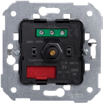 Regulador-conmutador de luz giratorio de 40 a 500 w/va simon 75