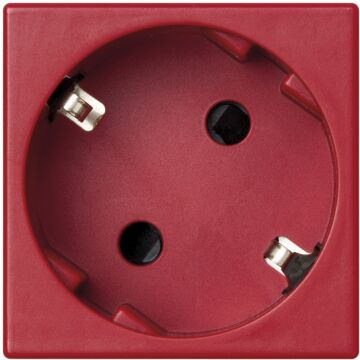 Base de enchufe schuko 16 a 250v~ con dispositivo de seguridad y embornamiento a tornillo rojo simon k45