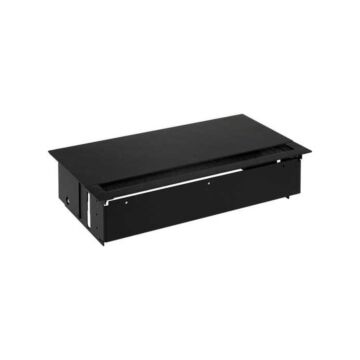 Kit personalizable con tapa y cepillo, 3 schukos y 3 elementos vacíos negro s400 indesk