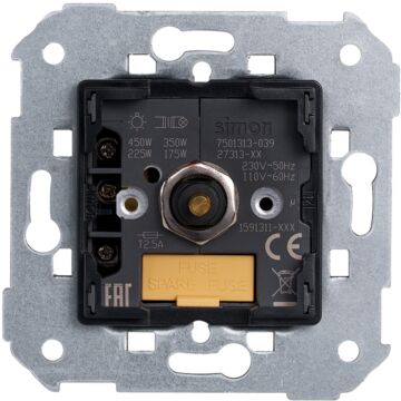 Regulador-conmutador electrónico de luz giratorio de 450w simon 75