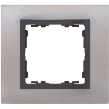 Marco para 1 elemento acero inox interior grafito simon 82 nature
