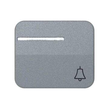 Tecla individual con visor y grabado campana para pulsador luminoso gris simon 75