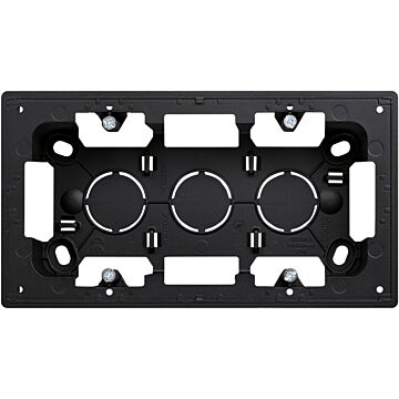 Caja de superficie para 2 elementos negro mate simon 270