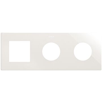 Marco compuesto por 1 elemento y 2 estética mínima para base de enchufe clean blanco simon 270