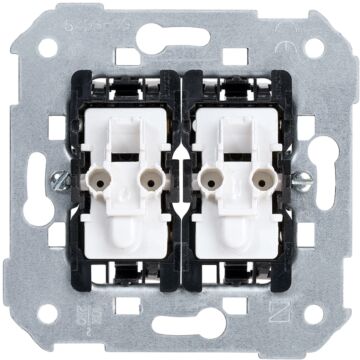 Grupo de 2 pulsadores 10 a 250v~ con luminoso incorporado y sistema de embornamiento rápido simon 75