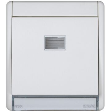 Pulsador monobloc ip55 10ax 250v~ con sistema de embornamiento rápido blanco simon aqua