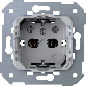 Base de enchufe schuko clean modular 16a 127/250 v~ con sistema de embornamiento a tornillo simon 75