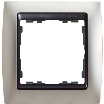 Marco para 1 elemento aluminio mate interior grafito simon 82