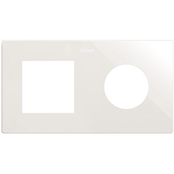 Marco compuesto por 1 elemento y 1 estética mínima para base enchufe schuko clean blanco simon 270