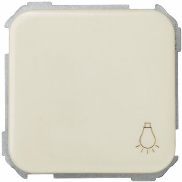 Pulsador con grabado luz 10 a 250v~ y sistema de embornamiento rápido marfil simon 31