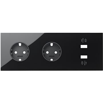 Kit front 3el.2 bases+carg.usb doble ráp