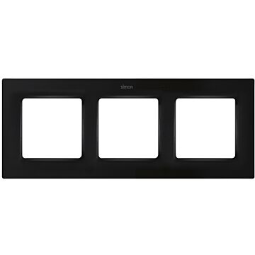 Marco para 3 elementos negro mate simon 82 concept