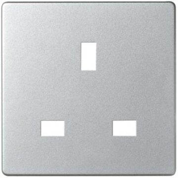 Tapa enchufe britanica aluminio