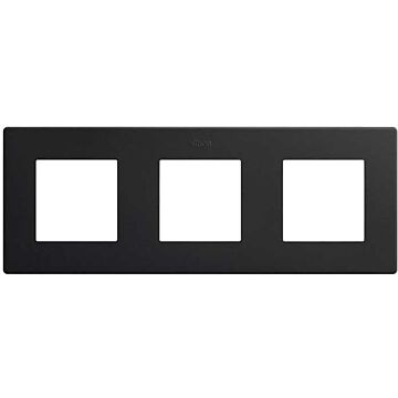Marco para 3 elementos negro mate simon 270