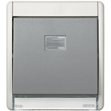 Marco con tecla individual gris simon aqua