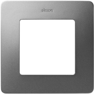 Marco para 1 elemento aluminio frío base negro simon 82 detail original