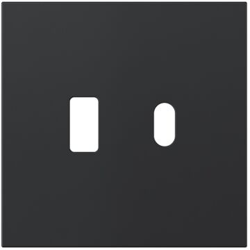 Tapa para usb a+c negro mate simon 360