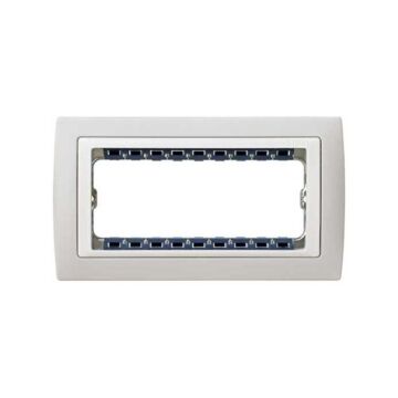 Marco para 5 elementos gris interior blanco simon 82 centralizaciones