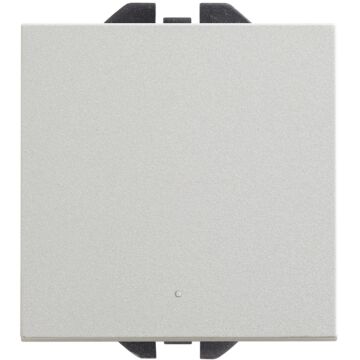 Interruptor unipolar pulsante 10ax 230v~ con sistema de embornamiento rápido aluminio simon 270