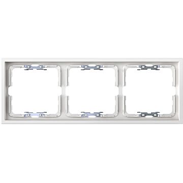 Marco para 3 elementos blanco mate con alineador simon 360