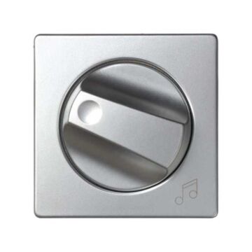 Placa para los reguladores de música ambiental con grabado nota musical aluminio simon 82
