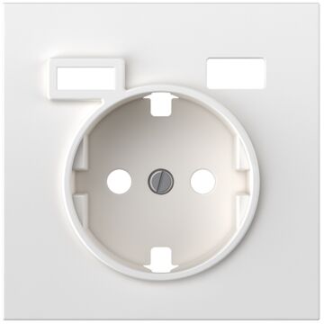 Tapa para schuko + 2usb a+c blanco mate simon 360