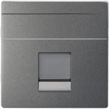 Placa v&d univ. plana c/g.polvo p/1 rj45