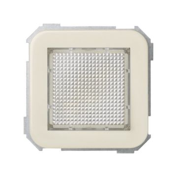 Señalizador luminoso simon 31 con difusor incoloro oro marfil