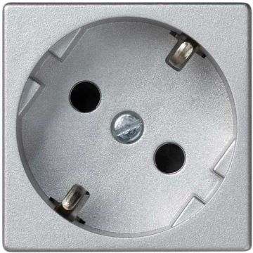 Base enchufe schuko a tornillo aluminio