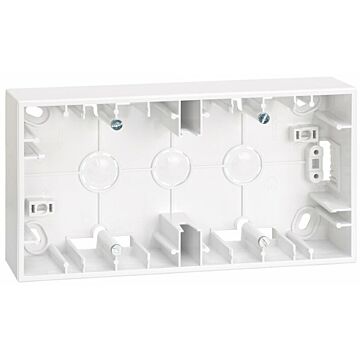 Base para caja pared de superficie para 2 elementos blanco simon 27 play
