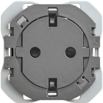 Base de enchufe schuko clean 16a 250 v~ con sistema de embornamiento a tornillo titanio simon 270