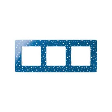 Marco simon detail 82 con 3 elementos estrellas azul índigo