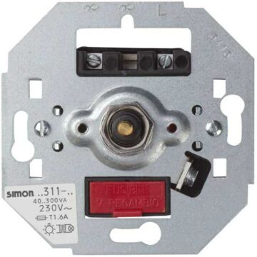 Regulador-interruptor de luz giratorio de 40 a 300 w/va simon 75