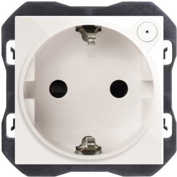 Base de enchufe schuko simon io 16a 230 v~ con sistema de embornamiento a tornillo blanco simon 270