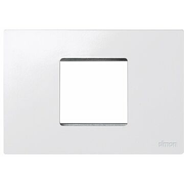 Marco de 2 medios elementos (1 elemento) blanco con bastidor para caja americana simon 27 play