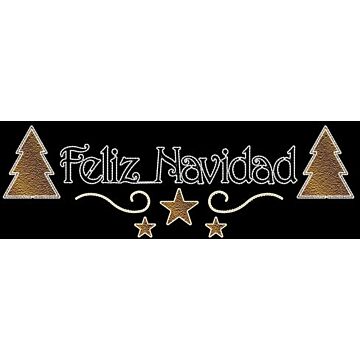 Feliz navidad con abetos cw 450x115cm