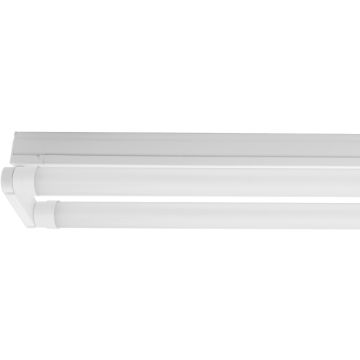 Regleta argos led de color blanco, portalámparas g13 para 2 lámparas ectube led 1200mm para alumbrado de interiores.