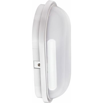 Aplique lucca led, en color blanco, de 18w de potencia, 4000k y un flujo de 1253lm. para una iluminación de bajo consumo en espacios exteriores como j