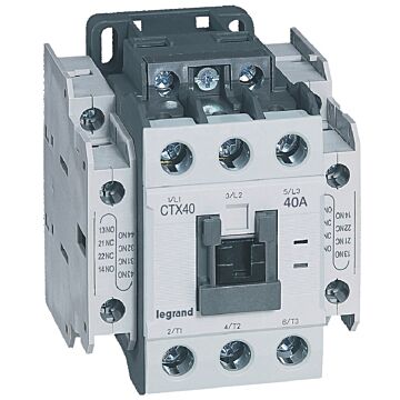 Contactores tripolares ctx³ 40 - 40a - 24 v~ - 2 na + 2 nc - bornas con tornillo